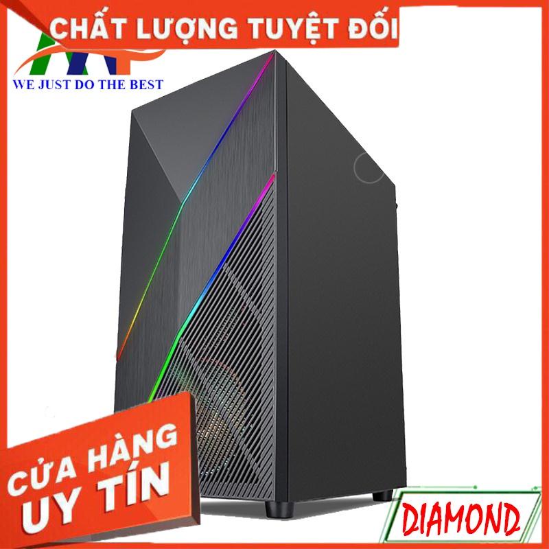 CASE AAP DIAMOND GAMING Mặt trước dãy Led RGB (Hông Kính Cường Lực)