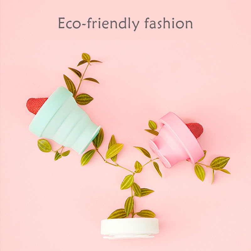Cốc Uống Nước Gấp Gọn Bằng Silicone Chống Rơi Vỡ Tiện Dụng Mang Theo Du Lịch
