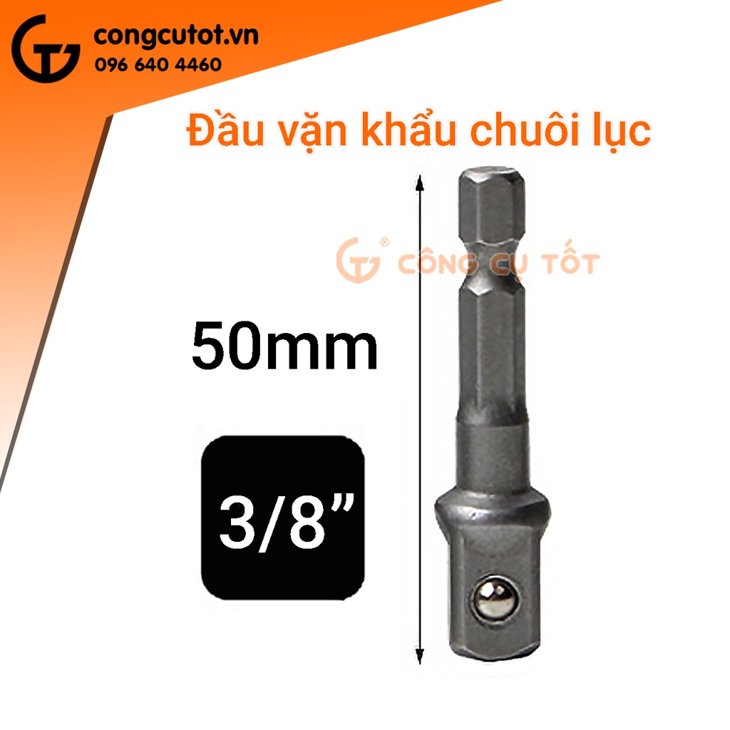 Bộ 3 Đầu vặn khẩu chuôi lục dài 50mm