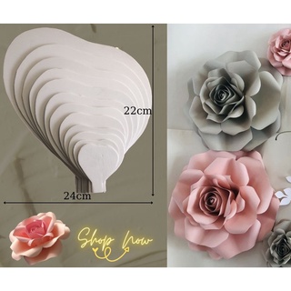 Set 8 cánh hoa mẫu làm hoa hồng giấy chất liệu formex