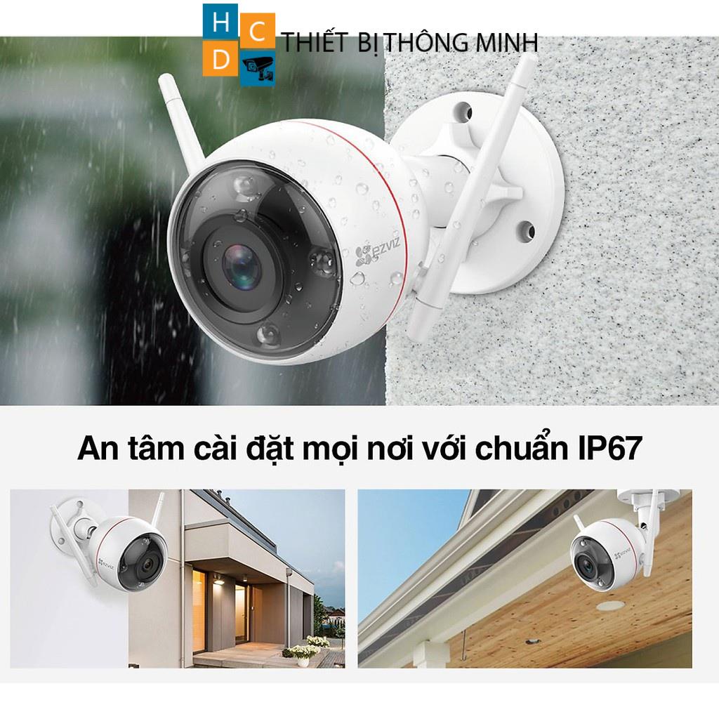 Camera wifi Ezviz ngoài trời C3X C3W C3WN full HD 1080P có màu ban đêm, đèn nháy, còi báo động