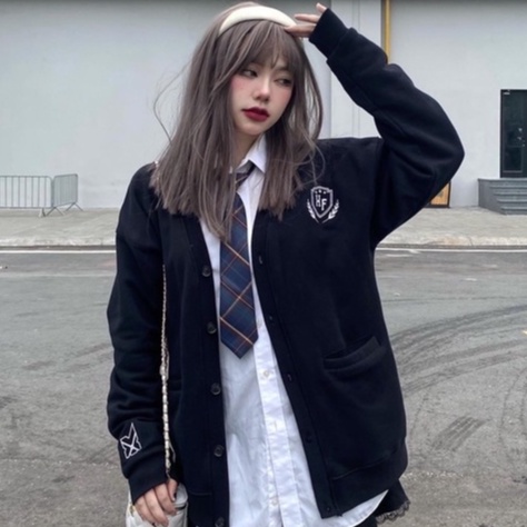 Áo Khoác Cardigan Nam Nữ Đen Thêu Logo Ver1 Chất Nỉ Thương Hiệu Xfire JACK-VER1NI-D322