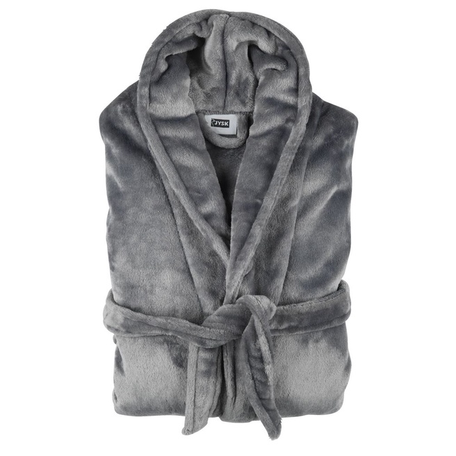 Áo choàng tắm | JYSK Lerum | microfiber | xám đậm | S/M