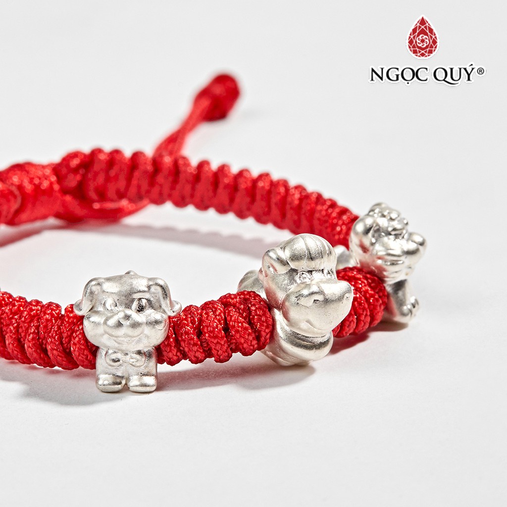 Vòng Thắt Dây Đỏ Tam Hợp Quý Nhân - Ngọc Quý