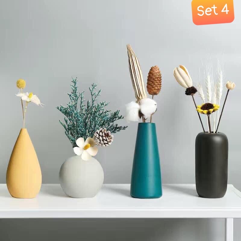 Combo 4 Bình hoa Decor sang sịn đẹp