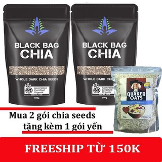 [GIÁ SHOCK] COMBO 2 Chia Seeds Black Bag 500gr tặng 500gr yến mạch