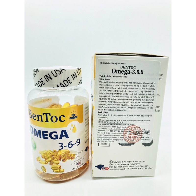 OMEGA369  BENTOC LỌ 100 viên