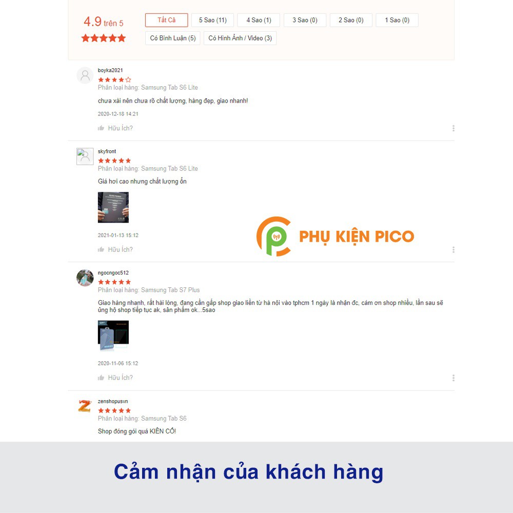 Kính cường lực Samsung Tab S6 Lite / Tab S7 Plus full màn hình chính hãng Gor - Dán màn hình Samsung Galaxy Tab S6 Lite