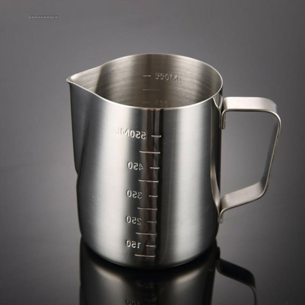 Home & Living  Latte Espresso Frothing Scale Jug Pot Tank Stainless Steel