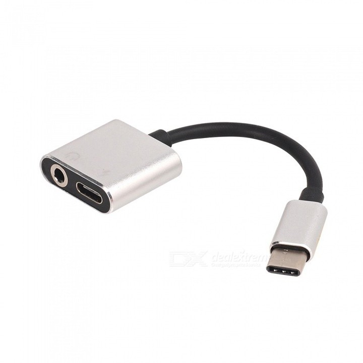 Cáp Chuyển Cổng Type C ra 2 Đầu Sạc Và Jack 3.5mm MBS 0839
