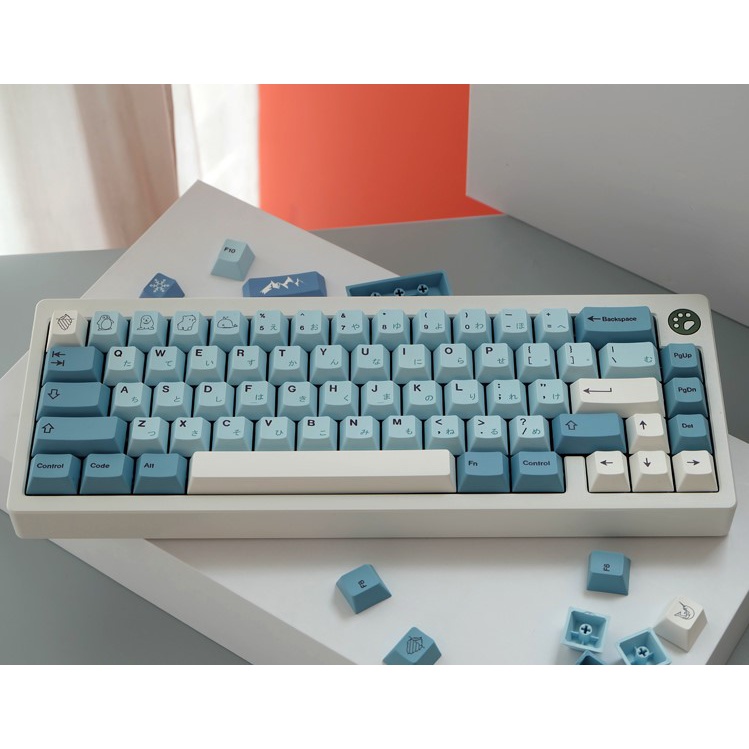 Nút bàn phím cơ không dây keycap Iceberg 142 phím PBT tương thích với 104/68/87/980