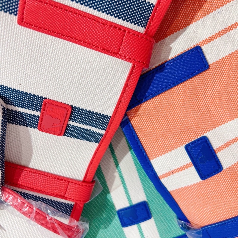 Túi tote MLB Canvas Sọc chính hãng