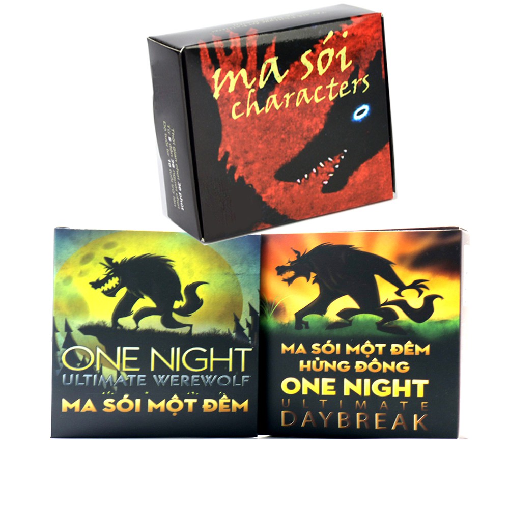 Combo Ma Sói 3 bộ Kinh Điển Character + Một Đêm One Night + Day Break Hừng Đông