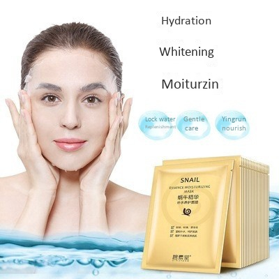 Snail Essence Whitening Moisturizing Mask/Natural Whitening/Hydrate and Maintain/Nourish and Moisturize/Face Mask/Moisturizing/Firming/ Rejuvenating/ Brightening/tight / and Improving Roughness/Sleeping Mask/face Care/skincare /cosmetics