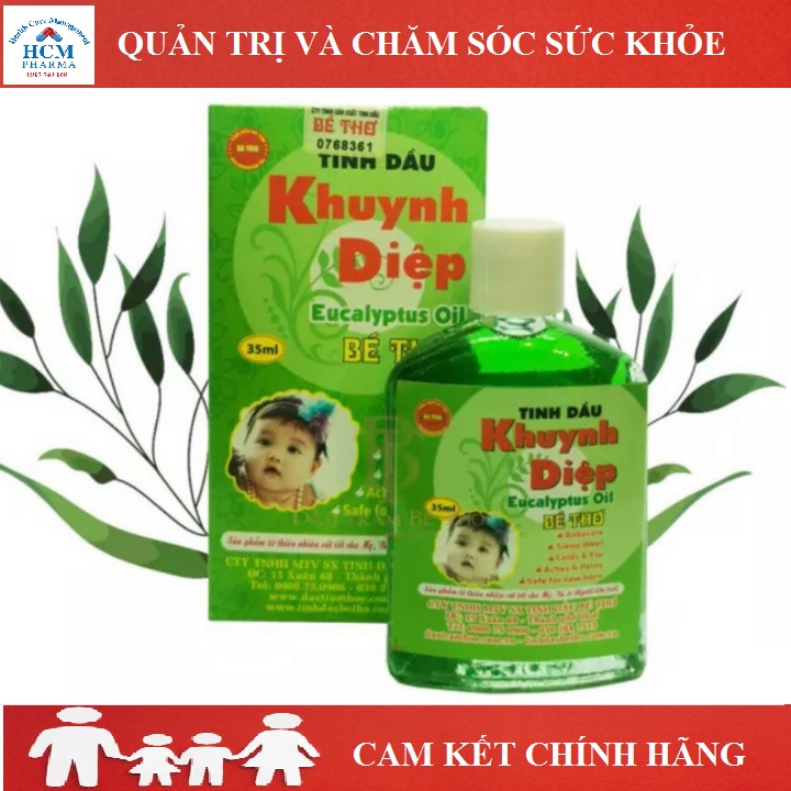 Tinh dầu khuynh diệp cho Bé Thơ chai 35 ml giúp bé ngủ ngon thông mũi HCM16