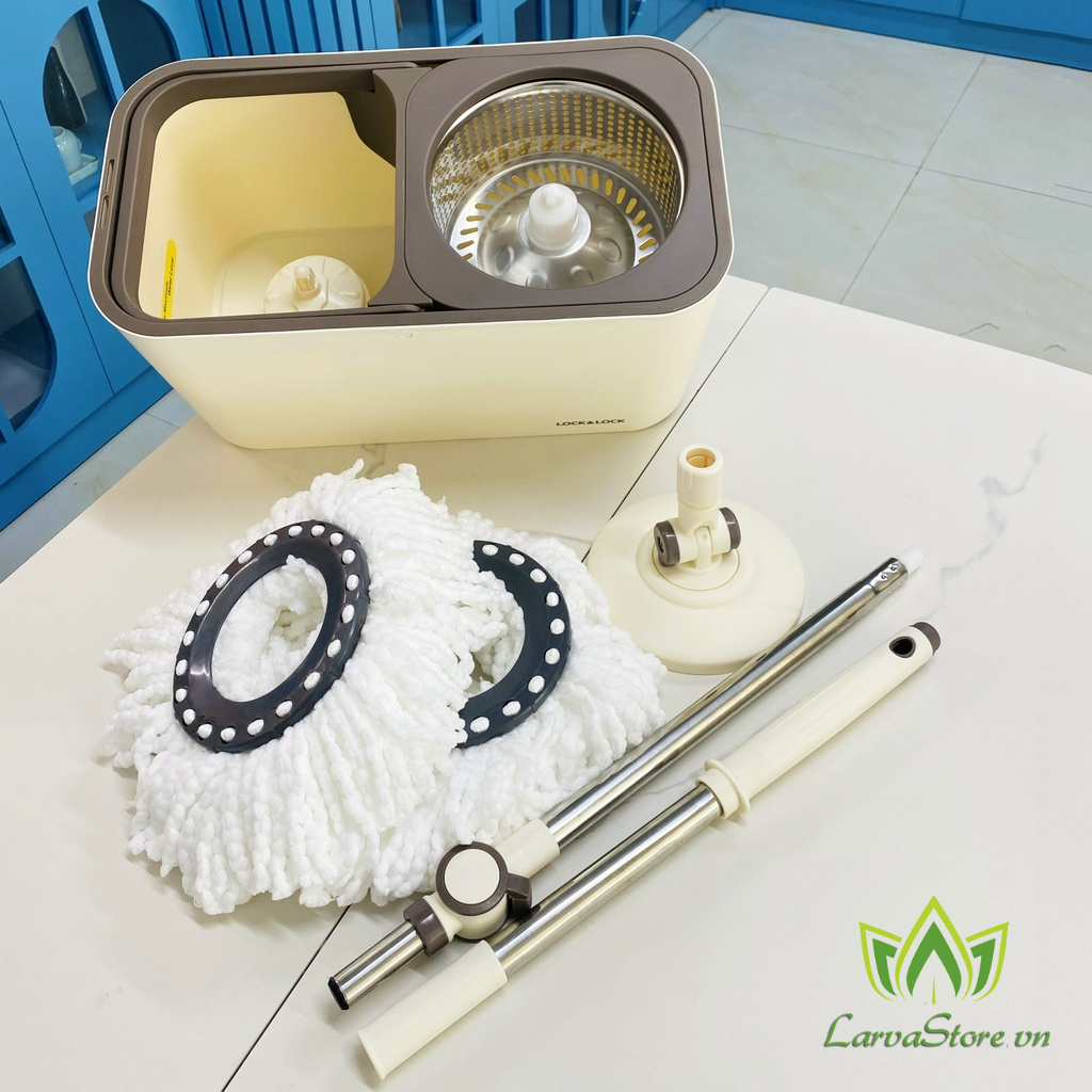 Bộ Cây Lau Nhà Lock&Lock Dual Bucket Spin Mop ETM478 Cực Kỳ Chắc Chắn