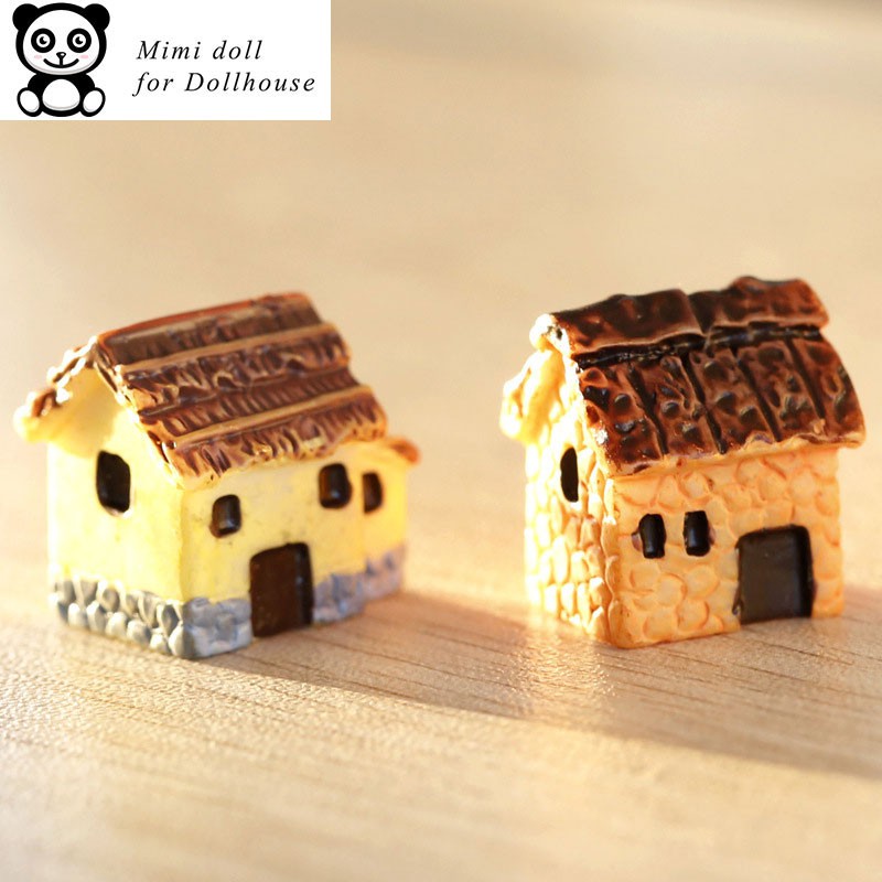 02 Ngôi nhà tranh trang trí tiểu cảnh cao 3cm Minidoll