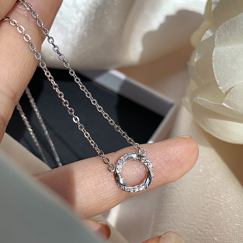 Dây Chuyền Mặt Nhẫn Đính Đá Thời Trang Cho Nữ