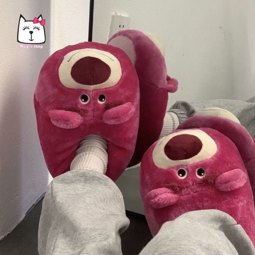 Dép Bông Đi Trong Nhà Giữ Ấm Xinh Xắn Cho Nữ