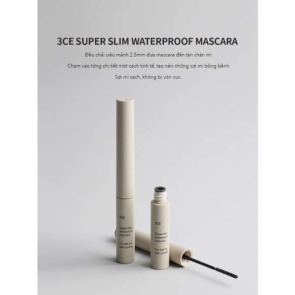 Mascara 3CE Super Slim Fix Waterproof Mascara