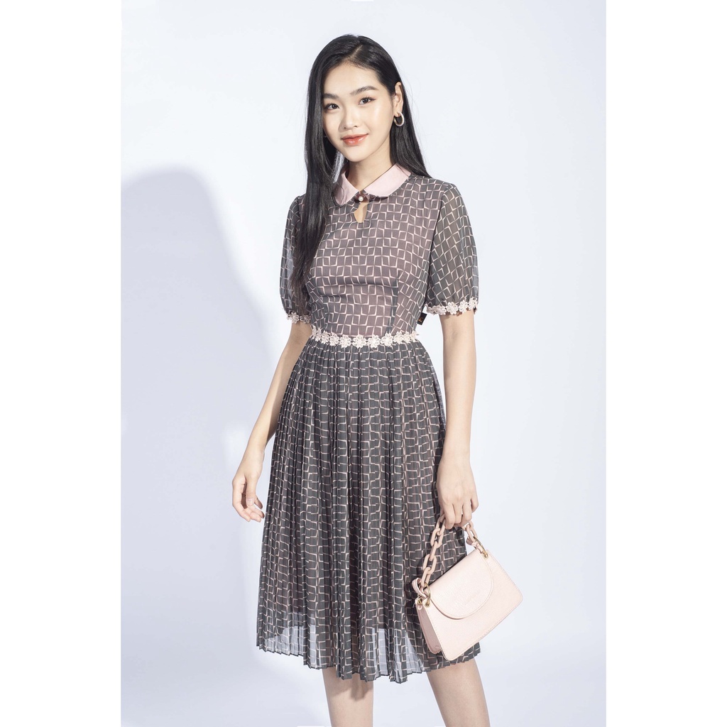 Đầm xòe,dập ly MMOutfit M-DA020121109