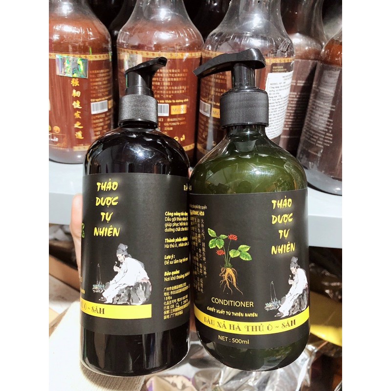 CẶP DẦU GỘI THẢO DƯỢC HÀ THỦ Ô- SÂM LOẠI ĐẶC BIỆT