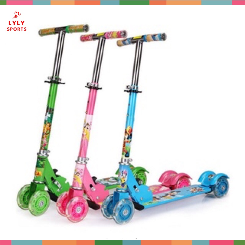 Xe Trượt Scooter 3 bánh, có đèn cho bé từ 3 tuổi-LYLYSPORTS