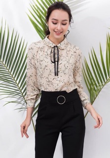 👚SƠ MI VOAN LỤA - CỔ THẮT NƠ