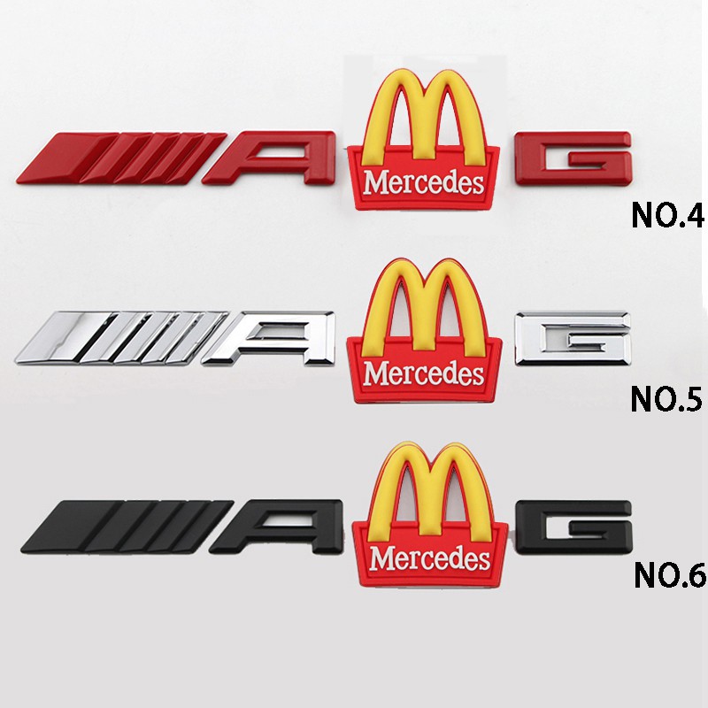 Miếng Dán Bảng Chữ Cái / Số Bằng Nhựa abs Trang Trí Đuôi Xe Hơi mercedes benz glk w124 w168 w210 w211 w203 w204 sls