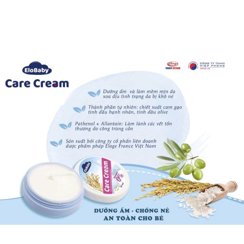 Kem nẻ cho bé yêu Elobaby Care Cream  - Không hóa chất, an toàn cho làn da bé