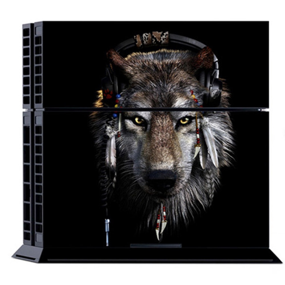 Decal dán hình chó sói đẹp mắt bảo vệ cho bộ điều khiển và tay cầm chơi game ps4 playstation 4