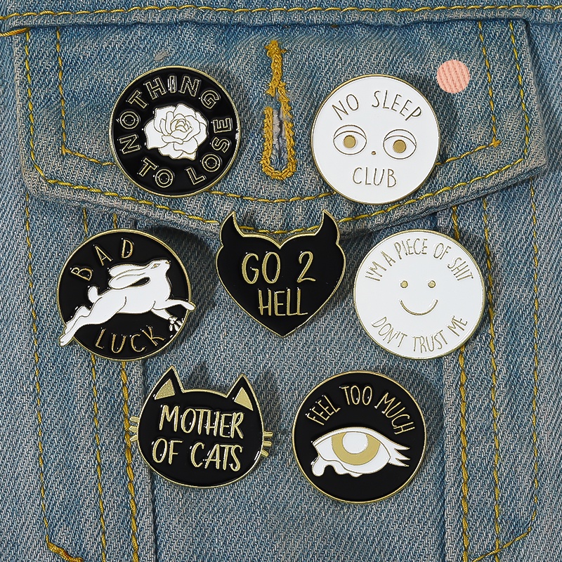 Trâm cài áo QIHE JEWELRY 7 kiểu tùy chọn xinh xắn dành cho bạn bè