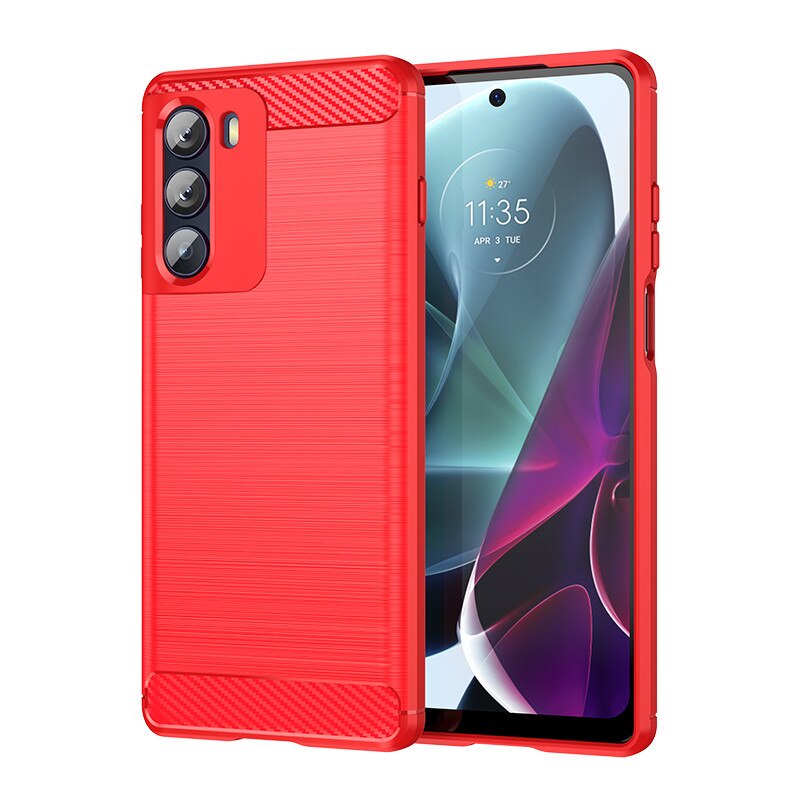 Ốp điện thoại cao su mềm mỏng chống sốc họa tiết sợi các bon dành cho Motorola Edge X30 S Pro 20 Lite Fusion Plus 2021
