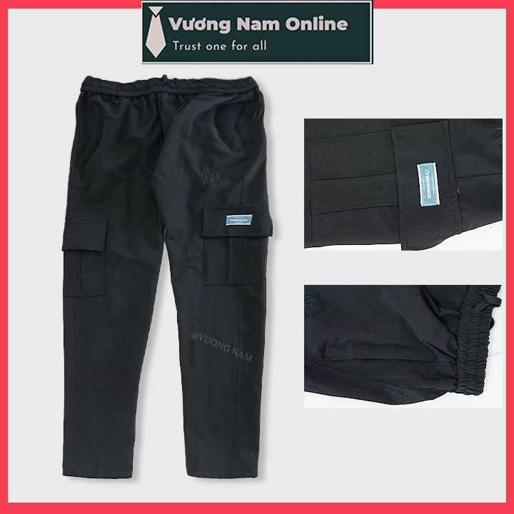 Quần túi hộp nam cao cấp vải thun co giãn jogger đen trẻ trung năng động VN74C