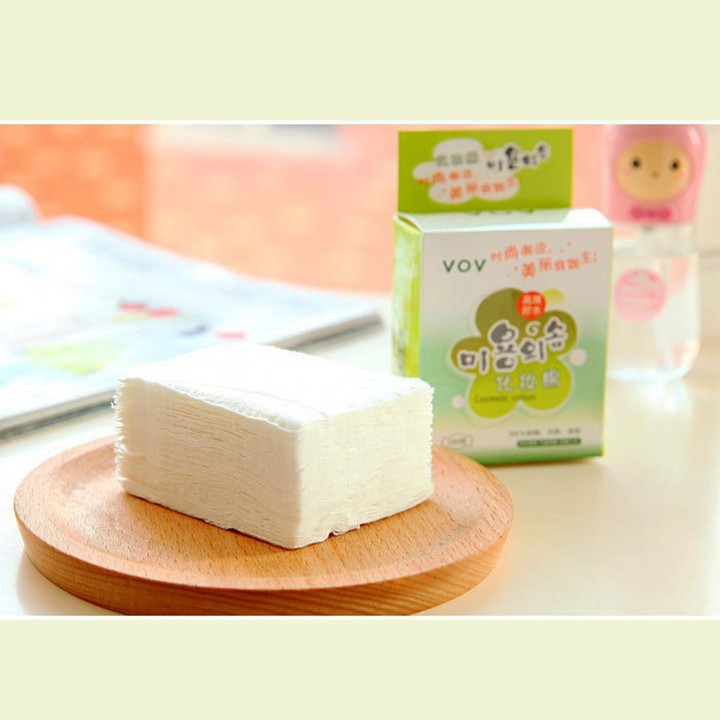 HCM - Hộp bông tẩy trang 100 miếng tiện lợi mang du lịch, công tác làm việc