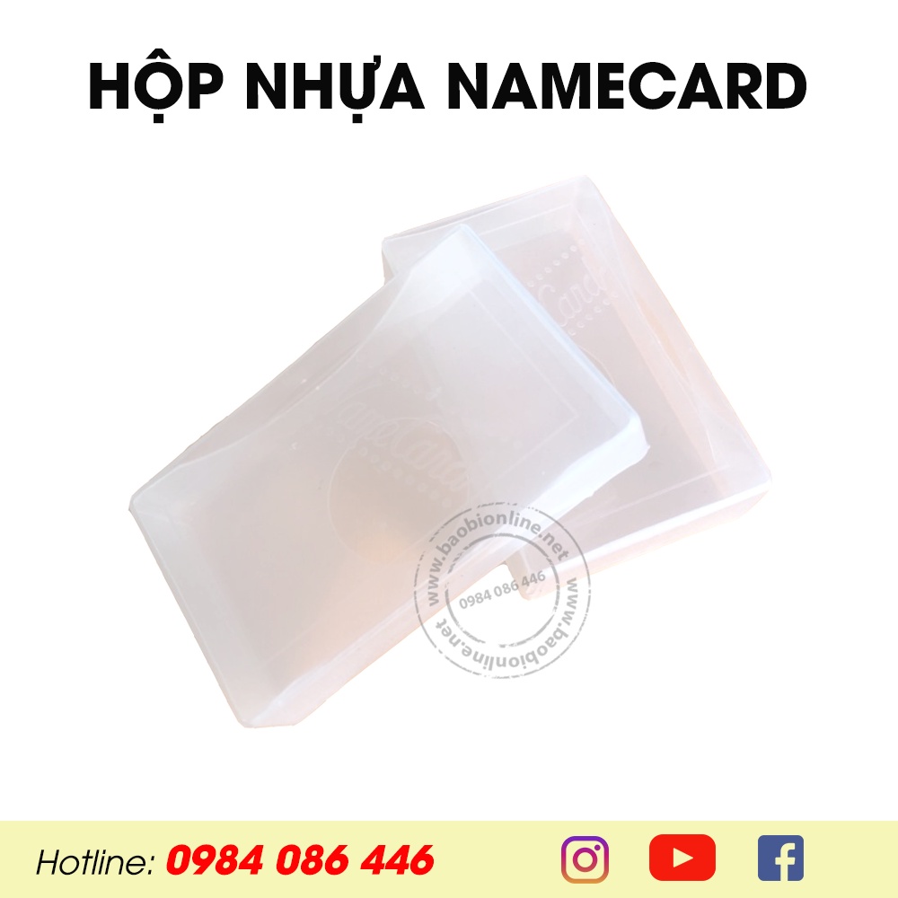 COMBO 50 & 100 HỘP NHỰA ĐỰNG NAMECARD - CARD VISIT - DANH THIẾP CHUẨN KÍCH THƯỚC 90X54MM