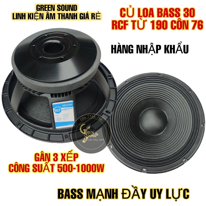 CỦ LOA BASS 30 RCF TỪ 190 CÔN 76 NHẬP KHẨU - BASS MẠNH ĐẦY UY LỰC - LOA BASS 3 TẤC - GIÁ 1 CỦ LOA RỜI