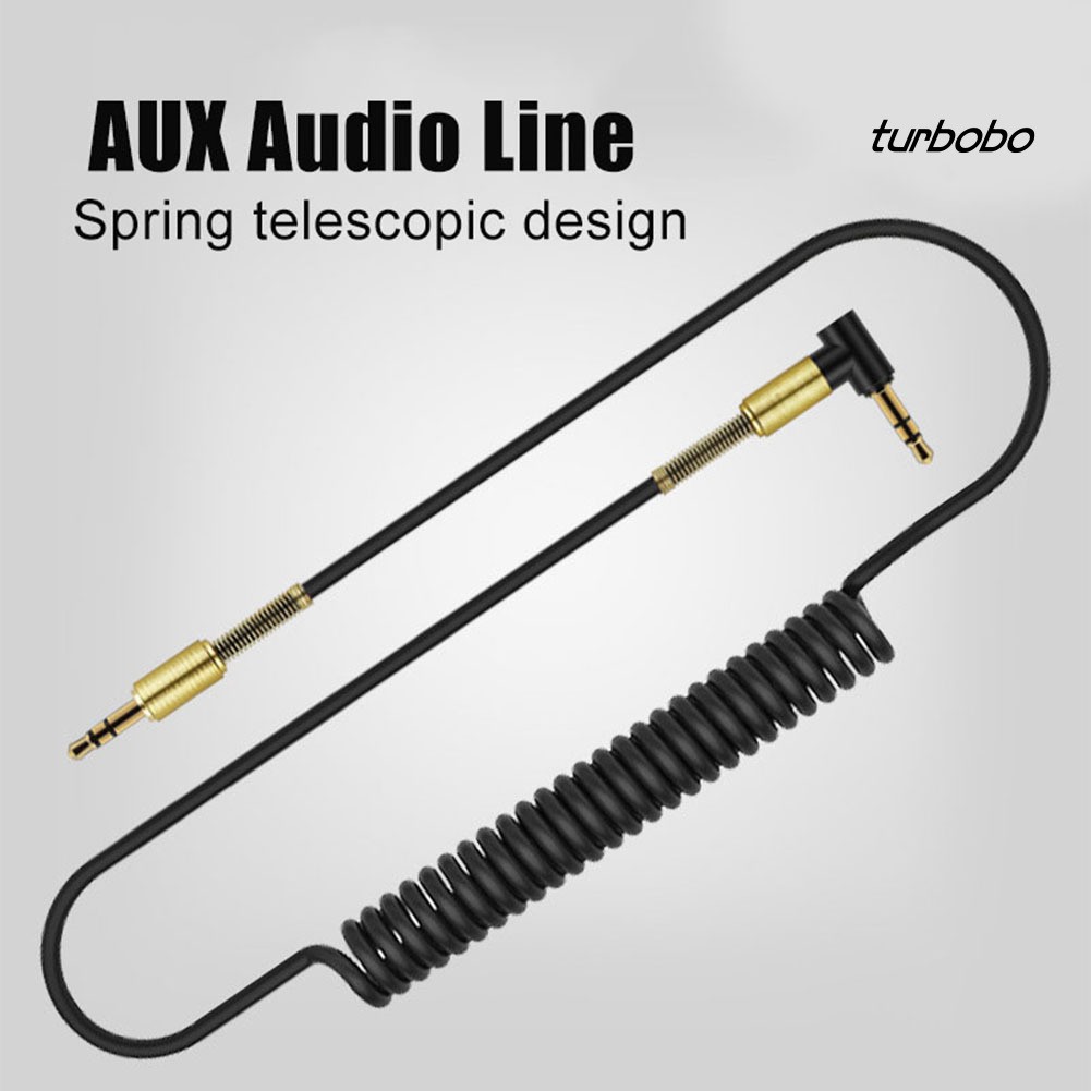 Dây Cáp Âm Thanh Lò Xo 3.5mm Cho Loa Xe Hơi / Điện Thoại