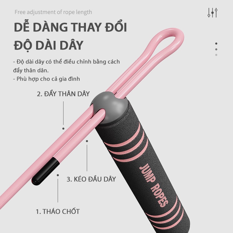 Dây nhảy giảm cân, dây nhảy thể dục đa năng kết hợp có dây và không dây Jump Ropes