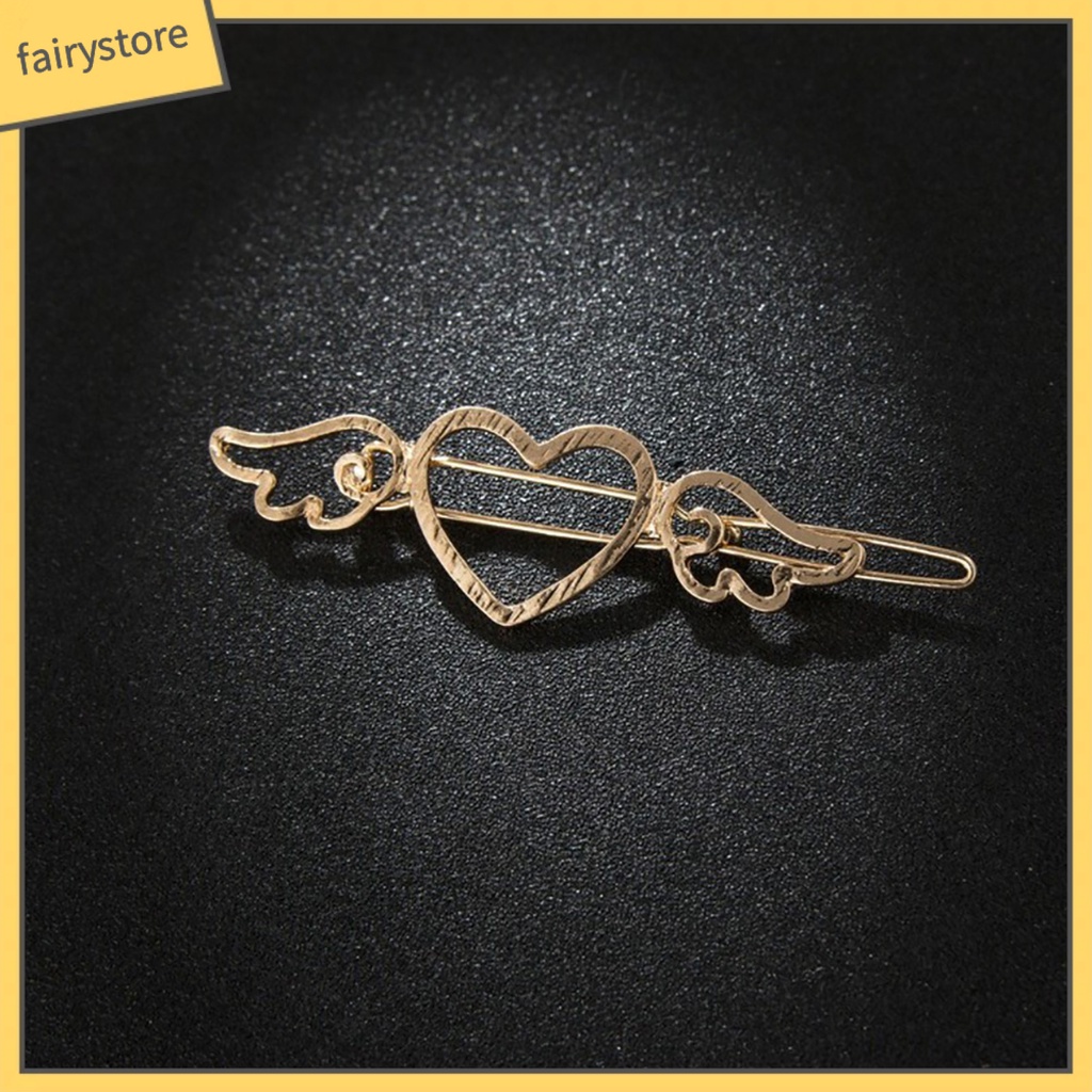 Kẹp Tóc Hình Cánh Thiên Thần Trái Tim Phong Cách Cổ Điển