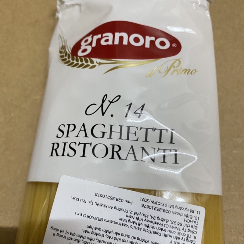 [500 g] Mỳ Ý Spaghetti Granoro Sợi Số 14