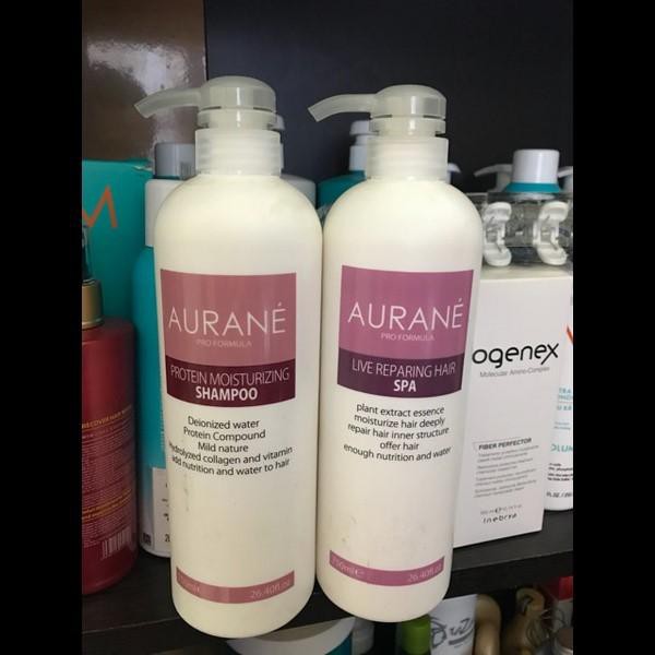 CẶP DẦU GỘI XẢ AURANE SPA PHỤC HỒI TÓC SIÊU MƯỢT 750ML