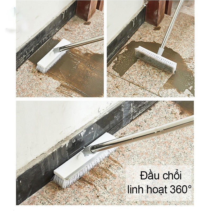 Chổi Cọ Nhà Tắm, Cọ Sàn, Cán Dài 2 In 1 Siêu Đa Năng  Cây Cọ Sàn Nhà Tắm