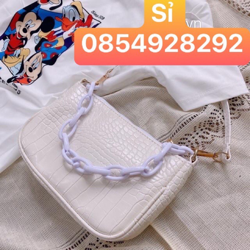 Túi kẹp nách nữ giá rẻ 💖 𝑭𝑹𝑬𝑬𝑺𝑯𝑰𝑷 💖túi xách nữ đeo chéo 3 dây viền xích đồng màu  2021 - Lorien | BigBuy360 - bigbuy360.vn
