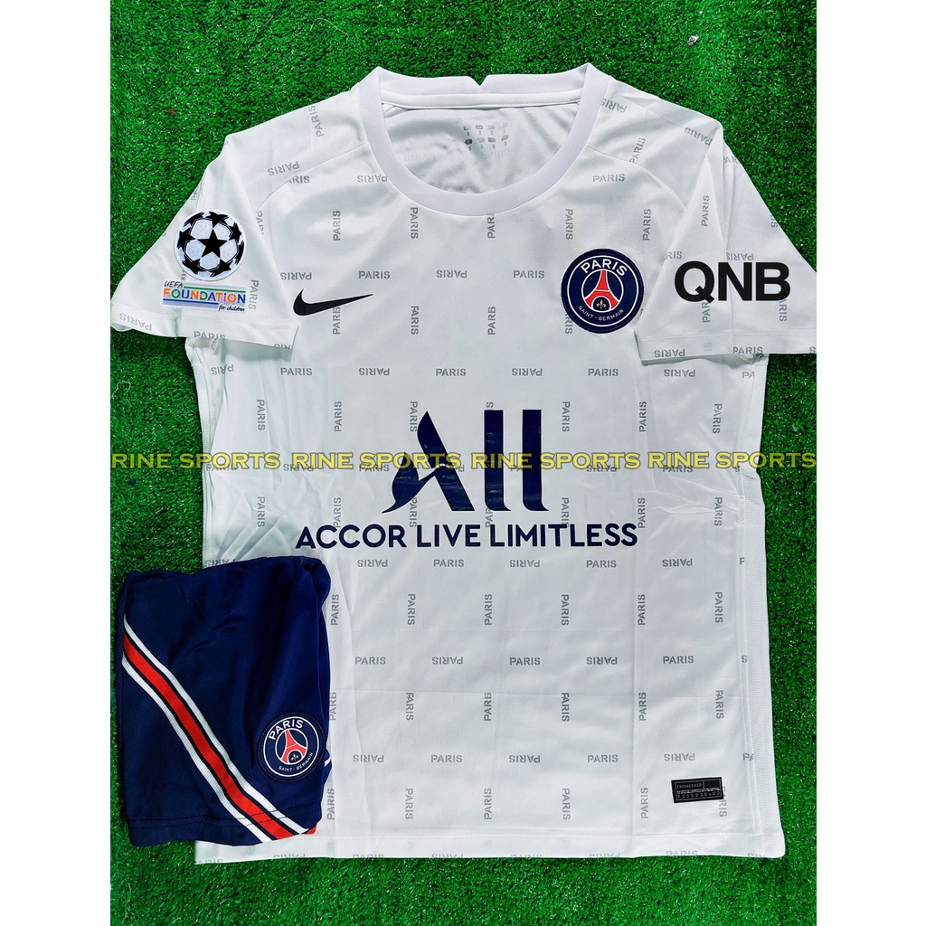 Hàng Thailand Super Bộ áo bóng đá PSG – Paris Saint Germain trắng tranning hàng Super thailand 2022-2023 Giống thi đấu