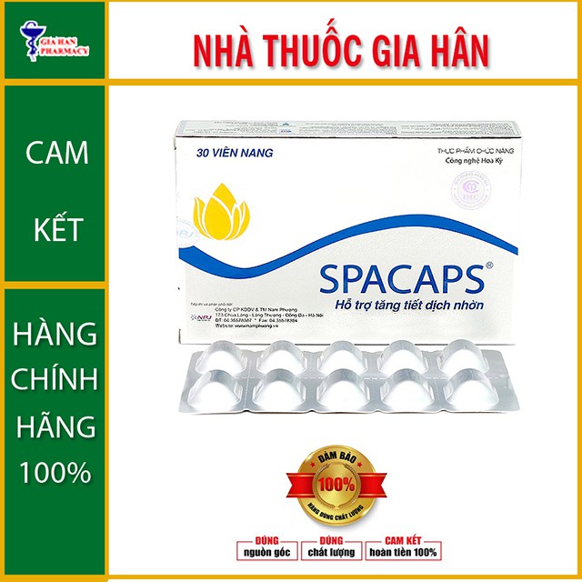 SPACAPS Hộp 30 viên - Giúp Hỗ Trợ Tăng Tiết Dịch Nhờn Cho Phụ Nữ