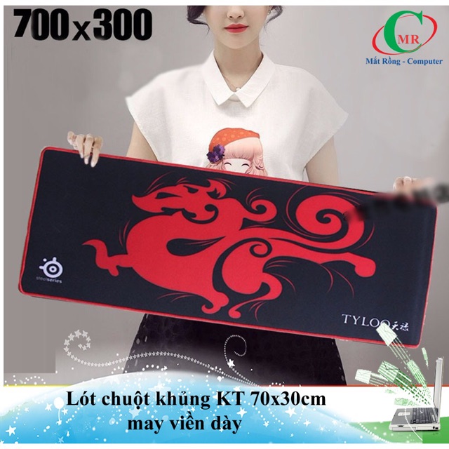 Lót chuột Tyloo khủng KT 70x30cm khâu viền