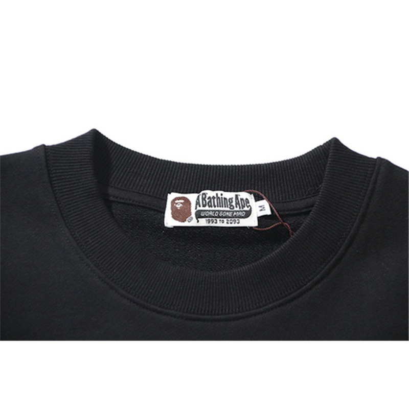 Áo Khoác Tay Dài Cổ Tròn Dáng Rộng Giả Khóa Kéo Thêu Họa Tiết Bape Thời Trang Cho Cặp Đôi | BigBuy360 - bigbuy360.vn