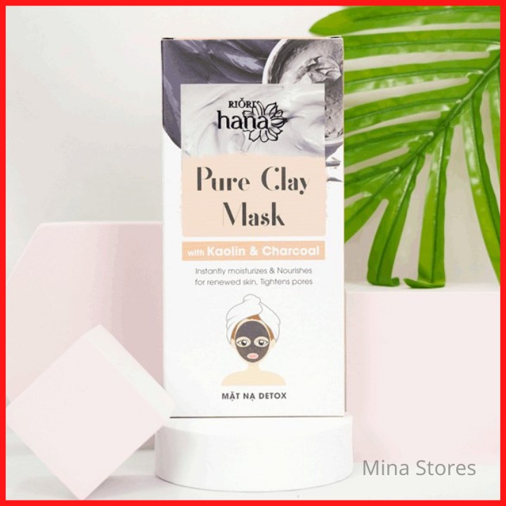 Mặt Nạ Thải Độc Cho Da/ Mặt Nạ Detox Pure Clay Mask Riori – Thải độc, Nhỏ lỗ chân lông, Sạch dầu thừa - Hộp 6 gói x 12g