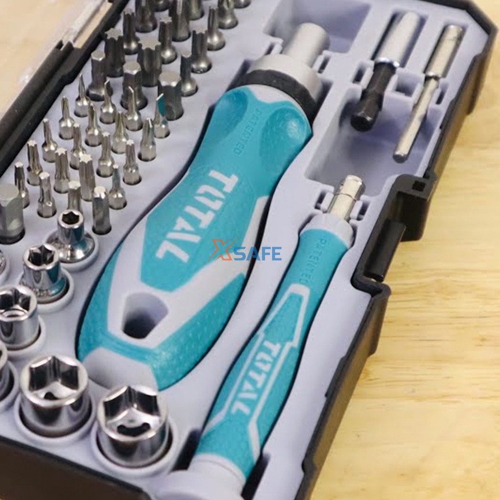 Bộ tua vít đa năng 55 chi tiết TOTAL TACSD30556 thép hợp kim chắc chắn bển bỉ, đa dạng mũi vít, dễ thay đổi
